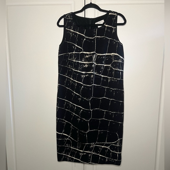 Max Mara 100%Virgin Wool Crocodile Print Shift Dress - Picture 3 of 12